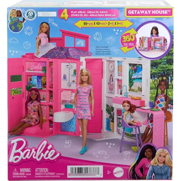 Barbie Juego De Casa De Muñecas Casa De Escapada Con 4 Areas - Imagen 1
