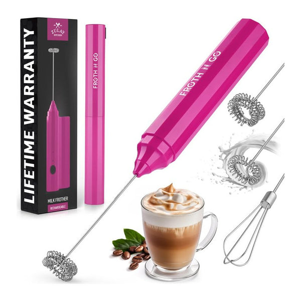 Espumador De Leche Zulay Froth N Go Recargable Portátil Compacto