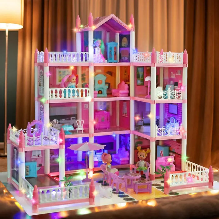 Casa De Muñecas Girldiary Casa De Muñecas Grande Color Rosa - Imagen 3
