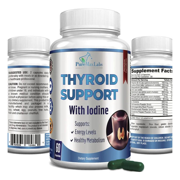 Apoyo Para Tiroides Con Yodo Suplemento Premium Salud Y Energía