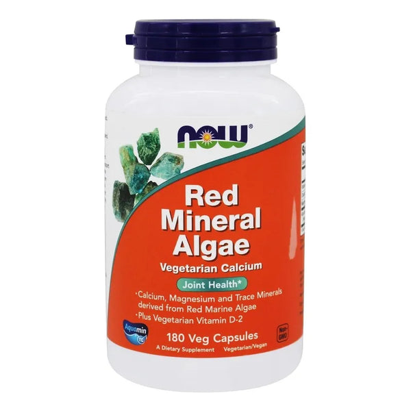 Algas Minerales Rojas Calcio 180 Cápsulas Suplemento Nutrición Vegetariano