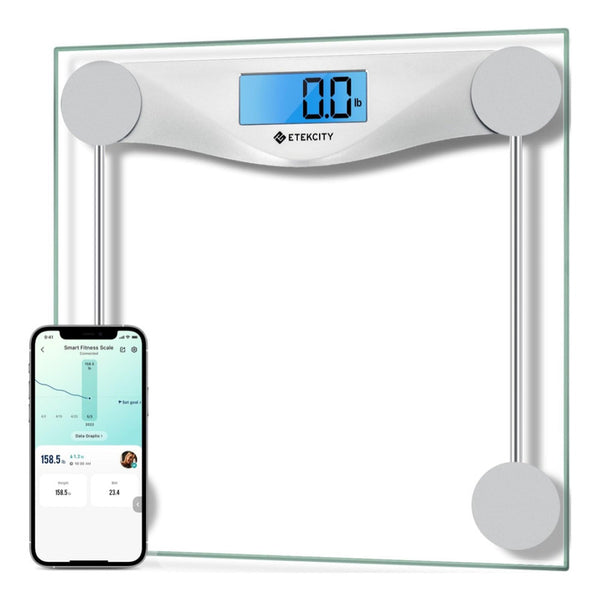 Bascula De Baño Etekcity Pantalla Lcd Digital Bluetooth Con Alta Precision Y Modo Bebe