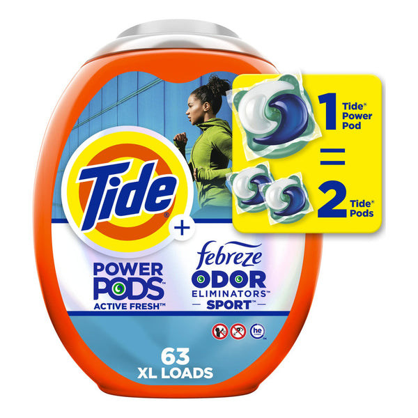 Detergente Para Ropa Tide Power Pods Con Febreze Sport 63 Cápsulas