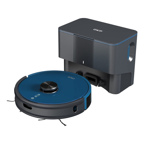 Robot Aspirador Okp L3 Con Base Autovacía Y Navegación Lidar Hasta 10 Semanas De Limpieza
