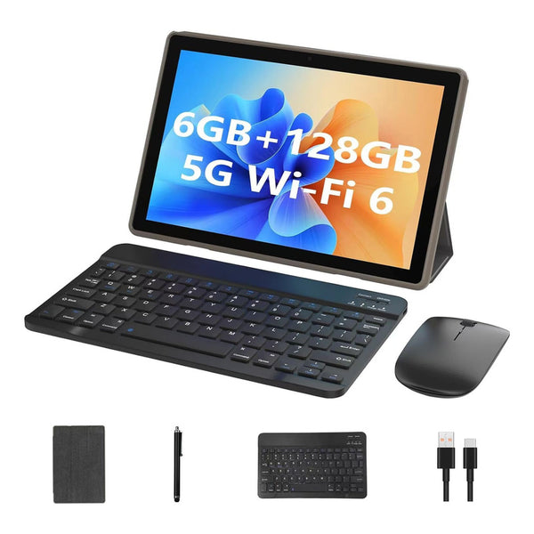 Tablet CP20 Gold 10 Pulgadas Android 11 Con Teclado Y Mouse