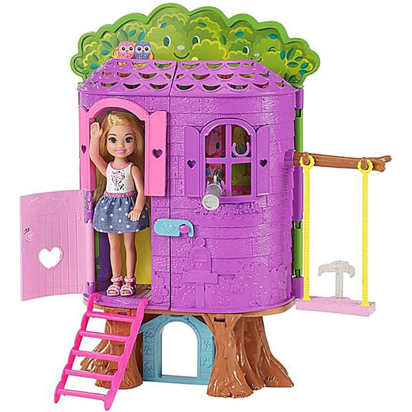 Muñeca Chelsea Con Casa Del Árbol Y Cachorro Para Juego Creativo