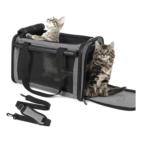 Transportador Aprobado Para Mascotas De 25 Lb Ligero Y Plegable