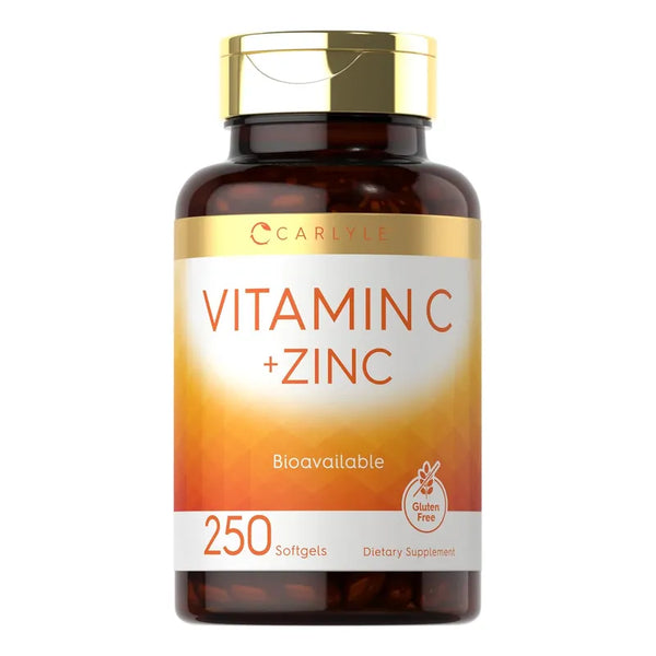 Vitamina C Con Zinc 250 Capsulas Biodisponibles Suplemento Saludable