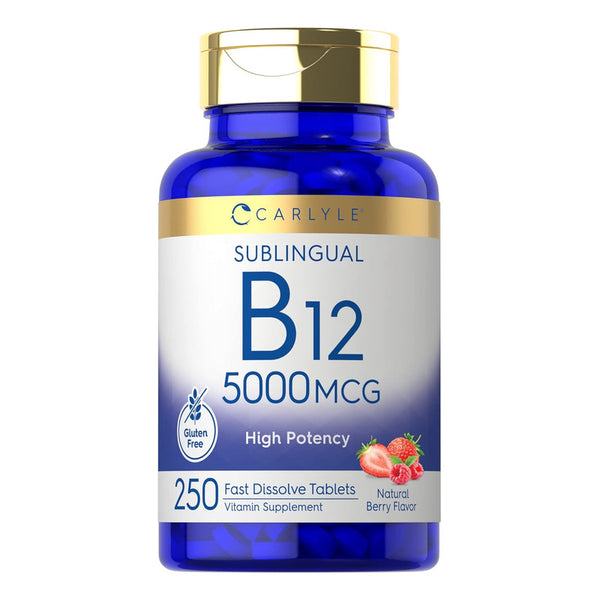 Vitamina B12 5000 Mcg Carlyle Alta Potencia 250 Tab Envío Gratis