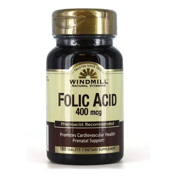 Acido Folico 400 Mcg 180 Tabletas Promueve Tu Bienestar Natural