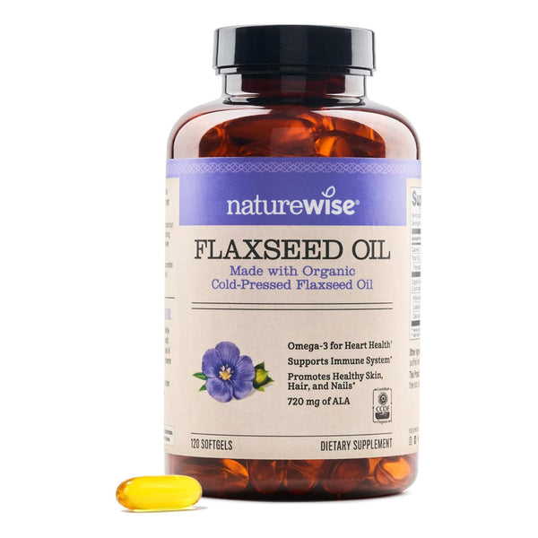 Aceite De Linaza 1200 Mg NatureWise Alta Potencia Omega 3 720 Mg