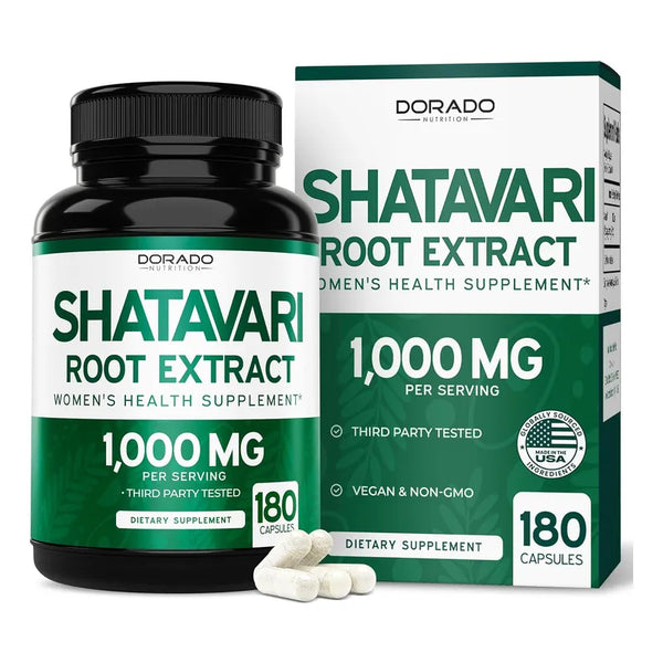 Capsulas Organicas Shatavari 1000 Mg 180 Unidades Apoyo Hormonal