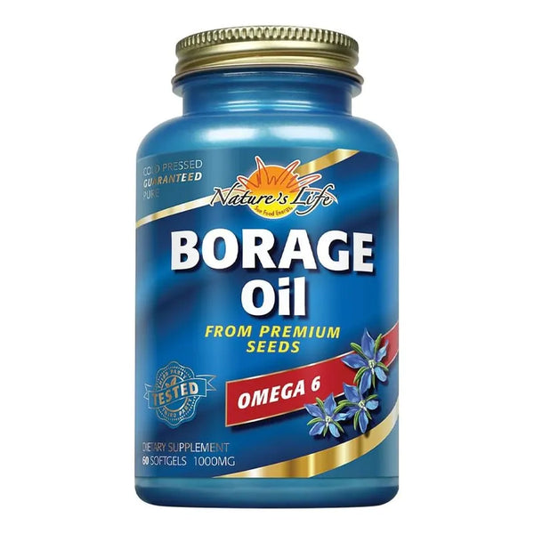 Aceite De Borraja 1300 Mg Cápsulas Vegetarianas Energía Natural