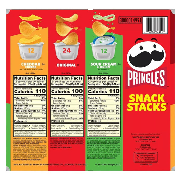 Papitas Pringles Snack Mix 48 Cups Sabor Unico Y Conveniencia