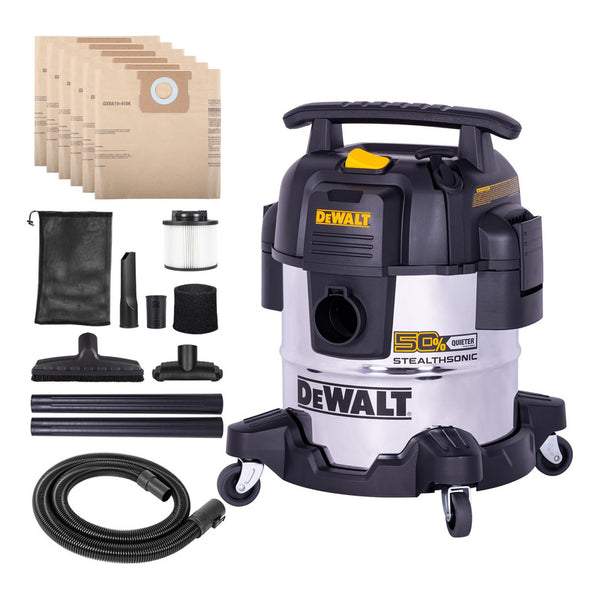 Aspiradora Shop Dewalt Stealthsonic Silenciosa 5 Galones 4HP