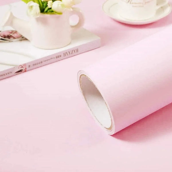 Papel Tapiz Rosa Autoadhesivo Stick Paper Decorativo Facil De Apli