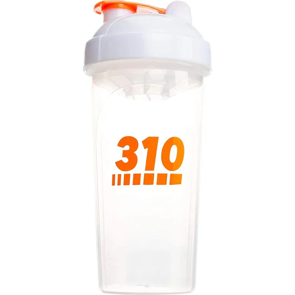 Botella Mezcladora De Proteínas 310 Nutrition Transparente Tapa Blanca Resistente