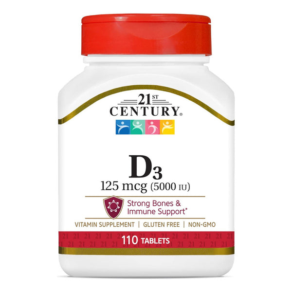 Tabletas Vitamina D 5000 Ui 110 Unidades Fortalece Tus Huesos Y Sistema Inmunológico