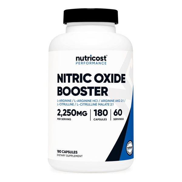 Potenciador Oxido Nitrico 750 Mg 180 Capsulas Sin Gluten Saludable