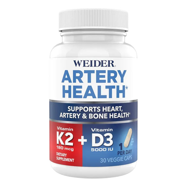 Capsulas Salud Arterial Y Corazon Con Vitaminas K2 Y D3 De Weider