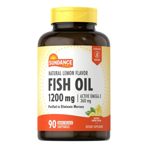 Capsulas Blandas Aceite De Pescado 1200 Mg Omega 3 Activo Sabor Limón Sin Gluten