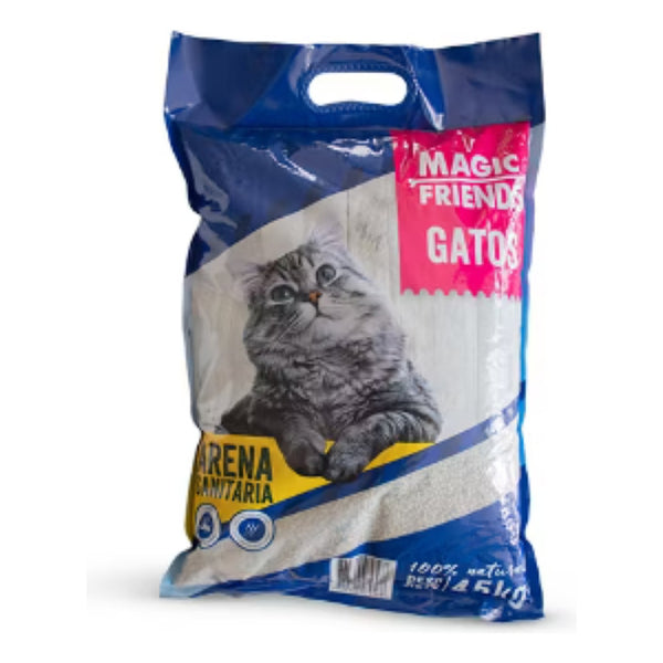 Arena Para Gatos Magic Friends 4.5 Kg Super Aglomerante Biodegradable