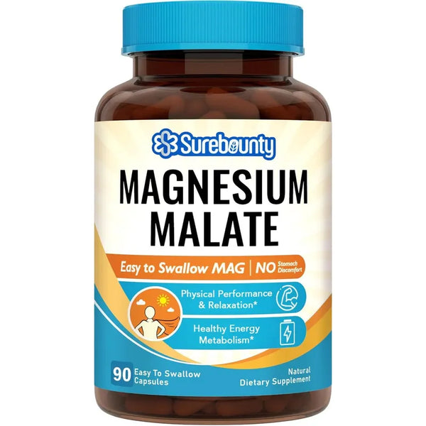 Capsulas De Malato De Magnesio 410 Mg Veganas Alta Absorcion Para Musculos