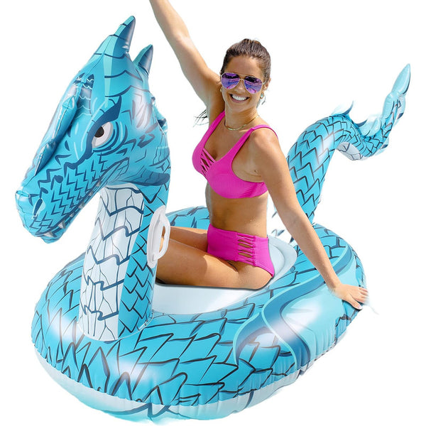 Flotador Inflable Monsoon Dragon Para Adultos Diseño Resistente Con Asas