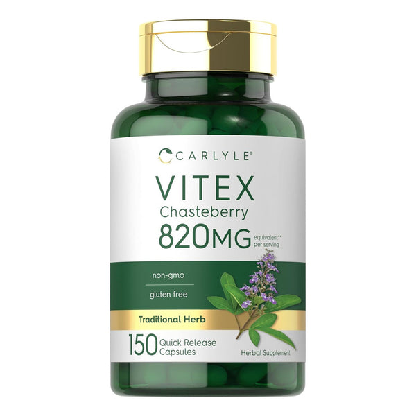 Carlyle Vitex Suplemento Para Mujeres Chasteberry 820 Mg 150 Capsulas Naturales