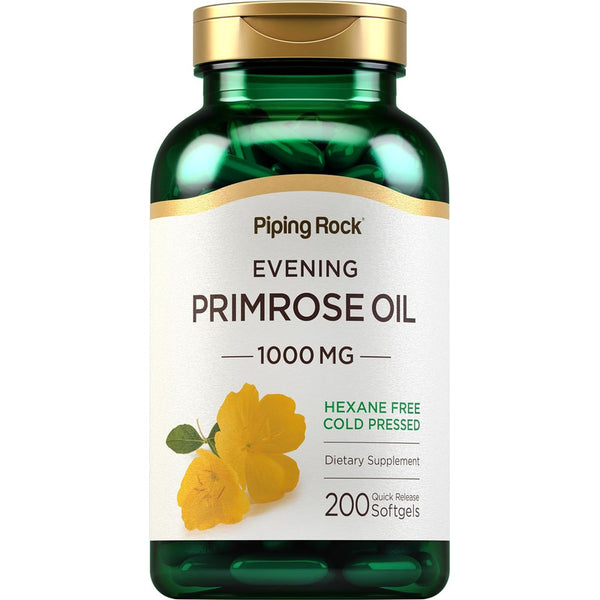 Aceite De Onagra 1000mg Prensado En Frio 200 Capsulas Suplemento Sin Gluten
