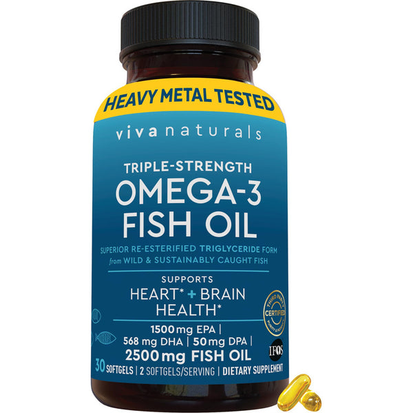 Aceite De Pescado Omega 3 Triple Fuerza 2500 Mg Ahorra Tiempo Y Dinero