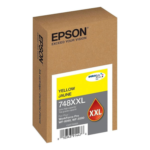 Cartucho De Tinta Epson T748xxl Amarillo Impresión De Alta Calidad Y Durabilidad