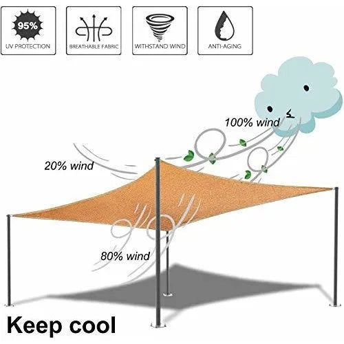 Toldo De Vela Parasol Cubierta Proteccion UV Diseño Transpirable - almacenspeedway