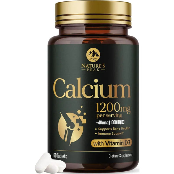 Calcio 1200 Mg Con Vitamina D3 Para Huesos Y Dientes