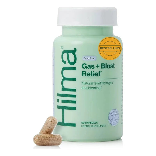 Alivio De Gas Natural Y Hinchazon Para Mujeres Hilma Producto Vegano 50 Capsulas