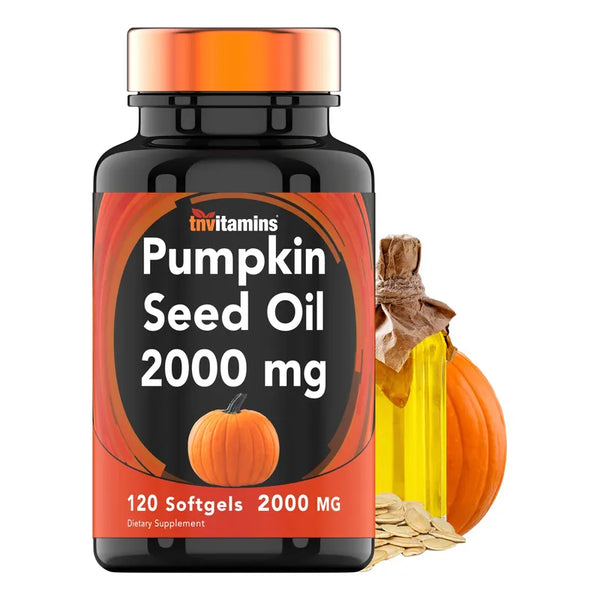 Aceite De Semilla De Calabaza 2000 Mg 120 Cápsulas Blandas Controla El Cabello