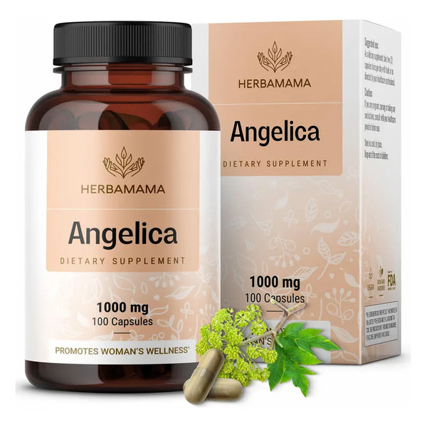 Suplemento De Raíz De Angélica 1000 Mg Cápsulas Veganas Para Mujeres