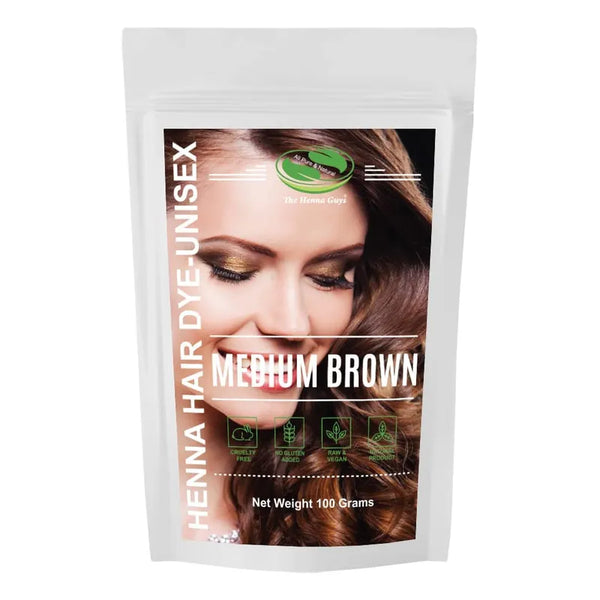 Tintura Henna Marron Medio Cabello Barba 100 Gr Natural