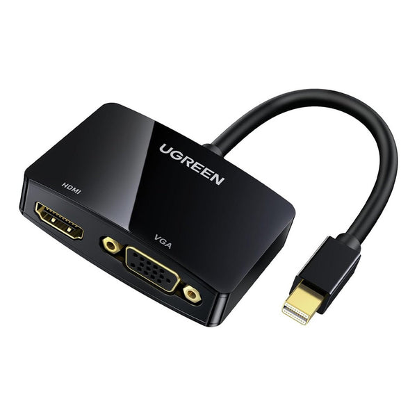 Adaptador Mini Displayport Thunderbolt 4k A Hdmi Vga 2 En 1 Alta Definición