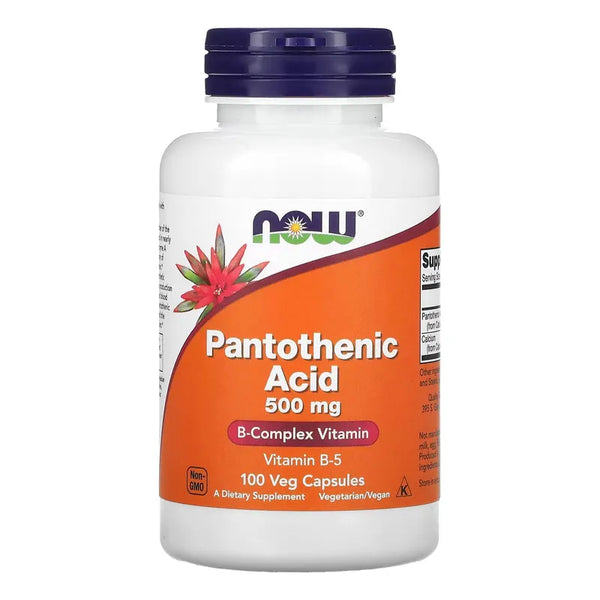 Ácido Pantoténico 500 Mg 100 Cápsulas Naturales Energía Vitamina B5