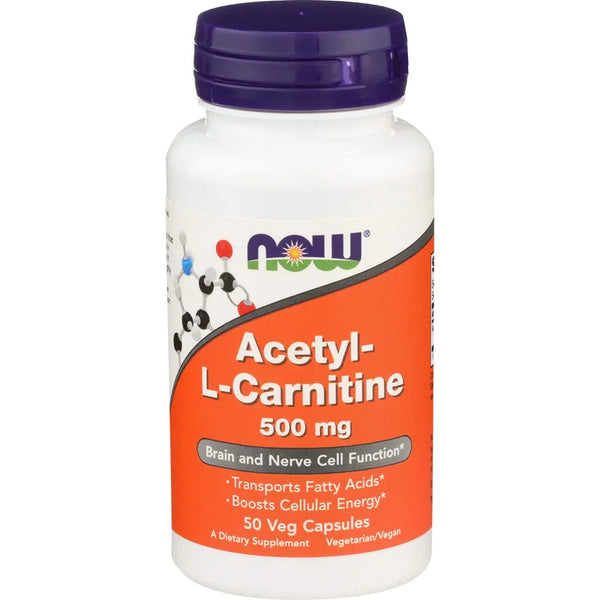 Acetil Lcarnitina 500mg 50 Cápsulas Para Energía Y Salud Cognitiva