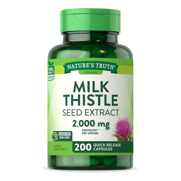 Cardo Mariano 2000 Mg 200 Cápsulas De Nature's Truth Suplemento Natural