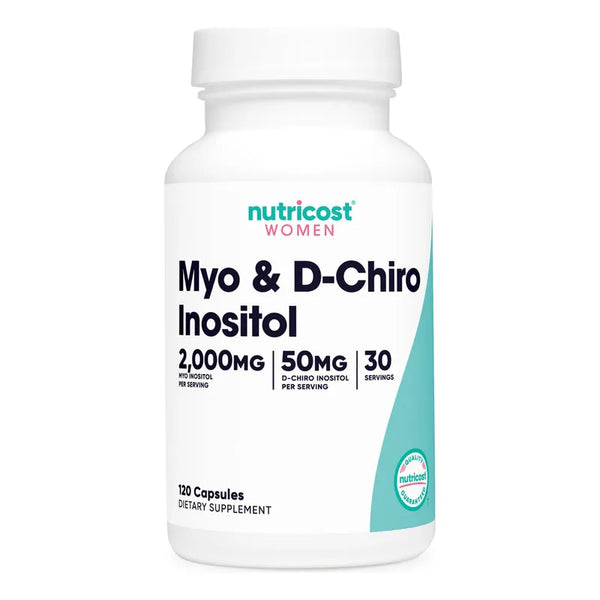 Inositol Mio Y D-chiro 2000 Mg 120 Cápsulas Para Mujeres Energía Mejorada