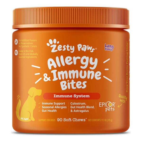 Zesty Paws Alergia Perros Omega 3 360g Masticables De Salmon Alaska