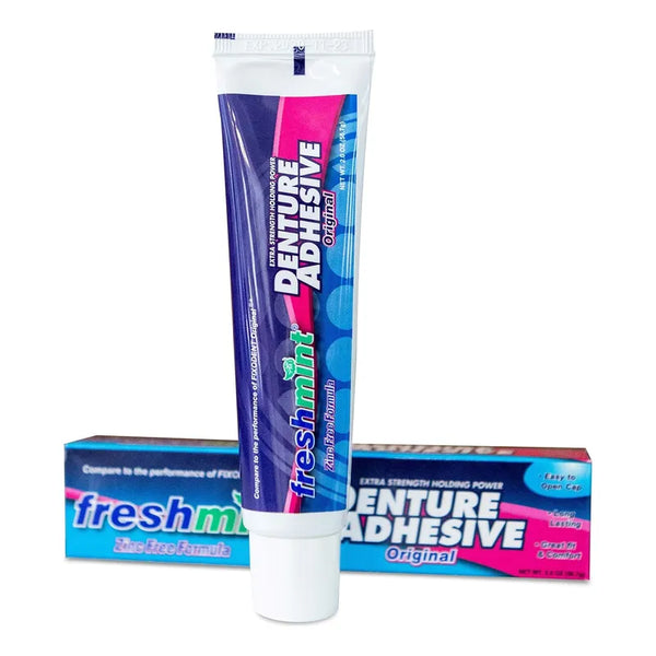 Adhesivo Para Dentaduras Postizas Menta Fresca 6 Tubos