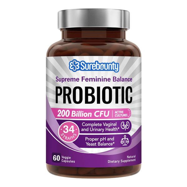 Probiótico Mujer 200 Billones Cfu Vaginal Urinario Ph 60 Cap Salud Íntima Segura