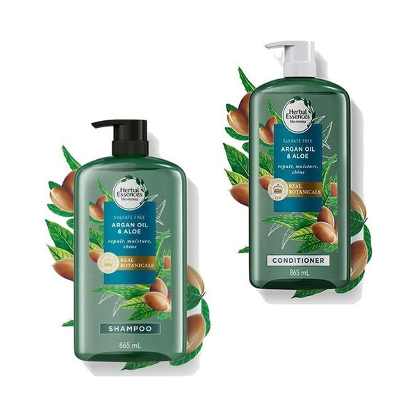 Kit Shampoo Acondicionador Herbal Essences Argan Oil Aloe 1730 Ml