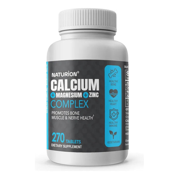 Calcio Magnesio Zinc 300 Comprimidos Suplemento Bifásico Premium