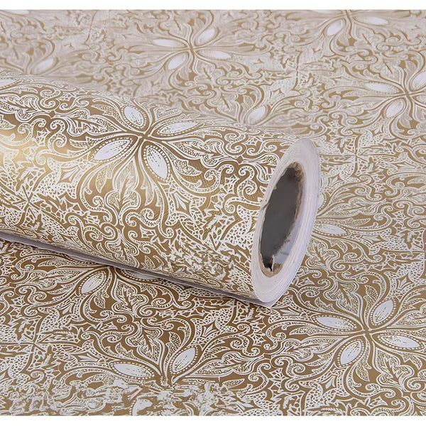 Adhesivo Floral Vintage De Vinilo Para Estante De Papel Decorativo