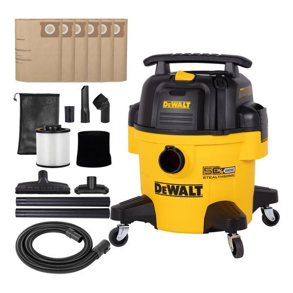 Aspiradora Dewalt Stealthsonic 6 Galones Potencia Ultra Silenciosa
